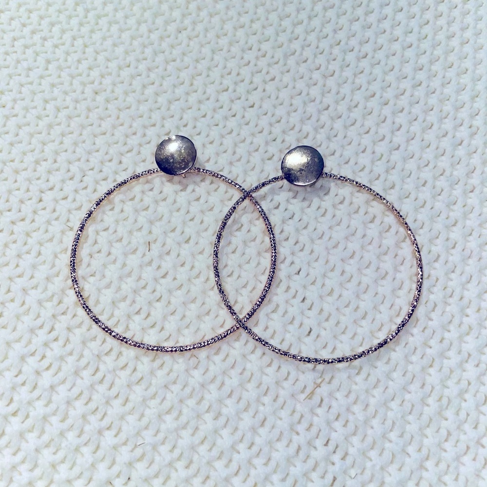 Gold large hoop earrings